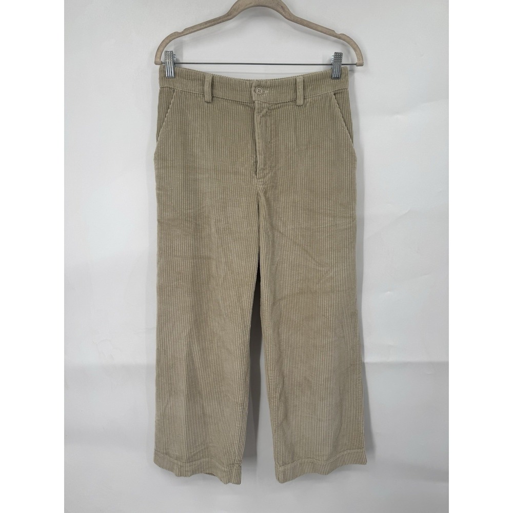 Lacausa Frankie Corduroy‎ Trouser Women 4 Beige Straight Western Academia Indie